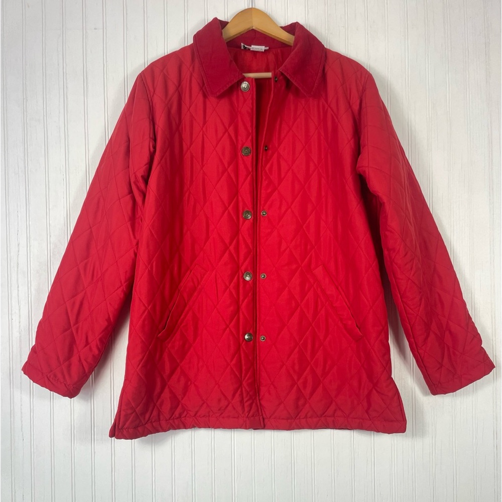 Lilly Pulitzer Women's VTG Red Puffer Coat Jacket Sz M